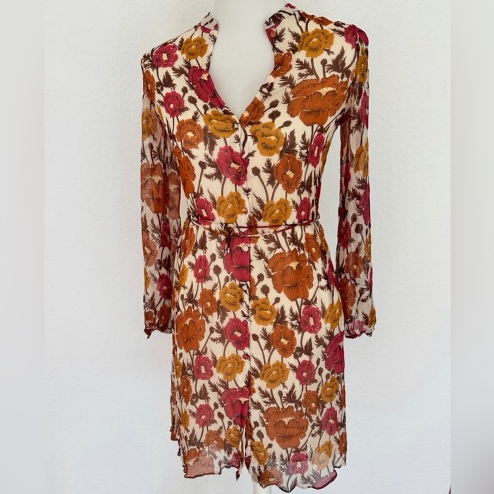 Massimo Dutti Silk Floral dress